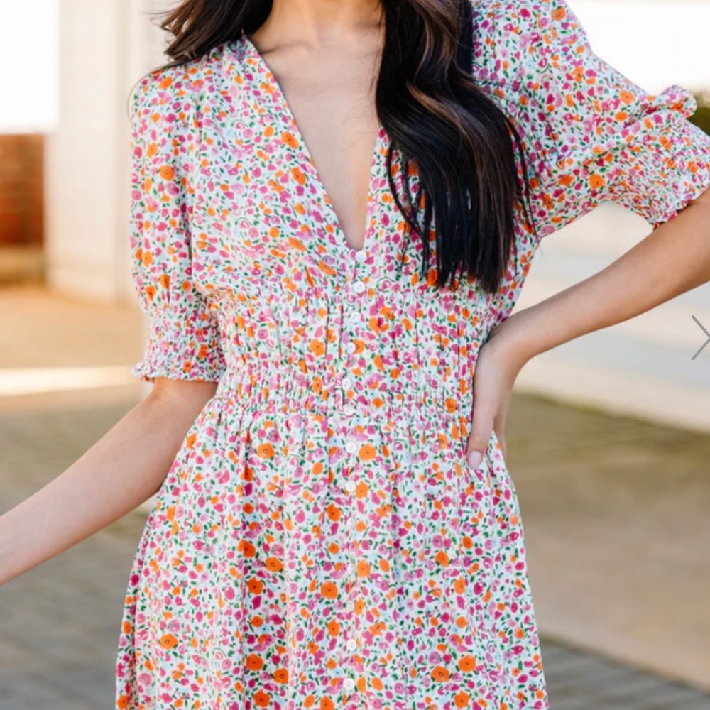 Large mint julep floral dress